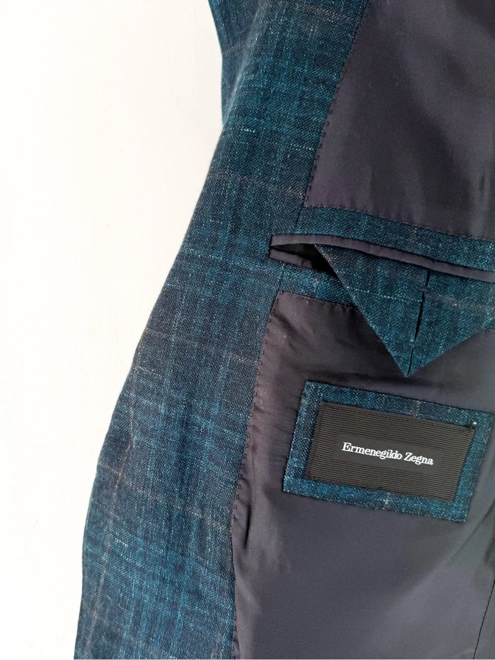 NEW Ermenegildo Zegna Cashmere Milano Easy Teal Plaid Sport Coat Men Blazer 40R